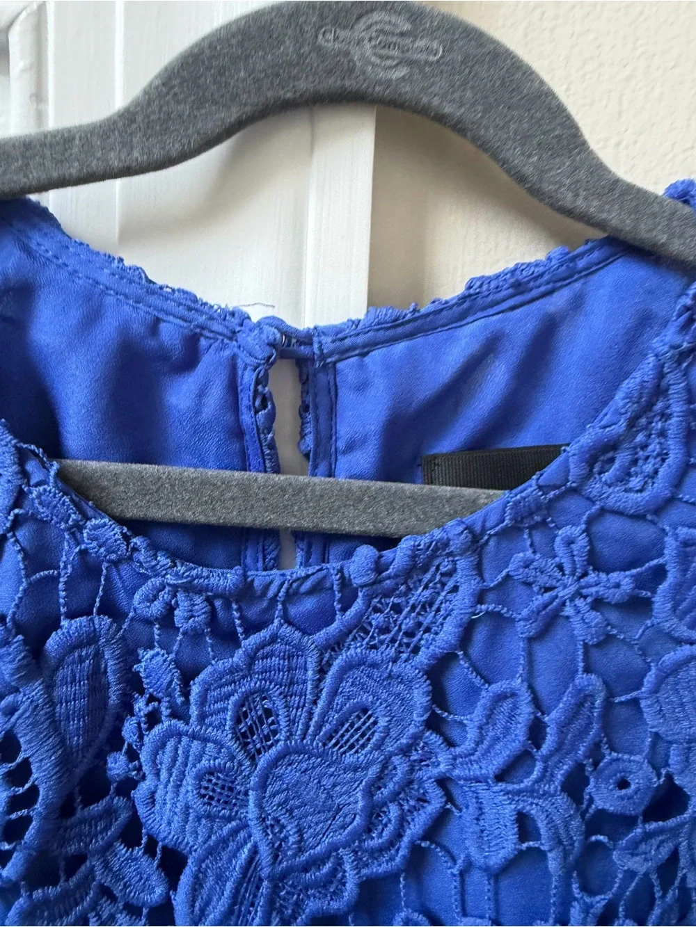 J. Crew Cobalt Blue Floral Lace Midi Dress